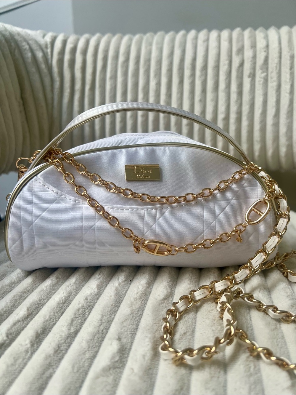 Dior Beauty Upcycled to Chain Shoulder Bag